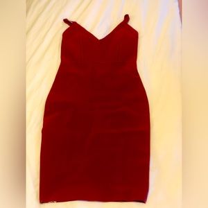 Burgundy Emprada bandage dress Medium